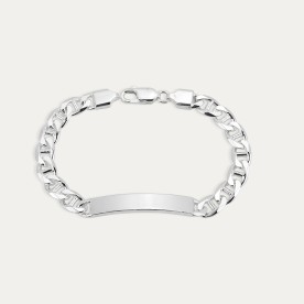 Pulsera Chapa Plata Ancla Matera