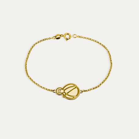 Pulsera Virgen de la Cabeza Plata Dorada