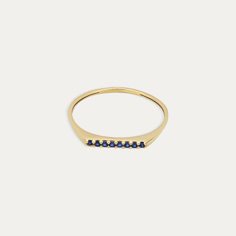 Anillo Oro 9k Piedra Color Zafiro Brisa Dolce Vita