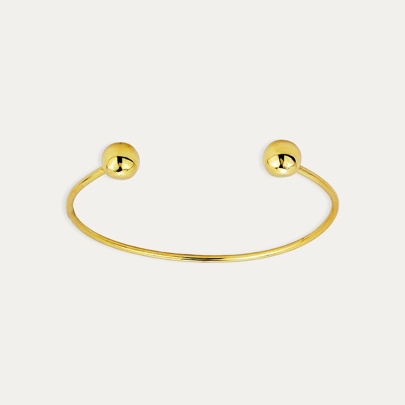 Pulsera Media Caña Plata Dorada Matera