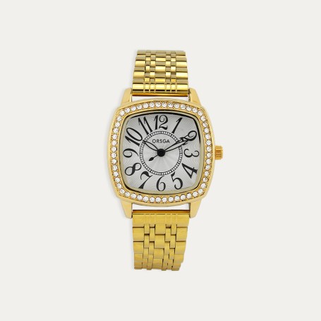 Reloj Mujer Acero Dorado Vintage Orsga