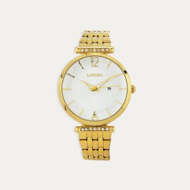 Reloj Mujer Acero Dorado Clásico Longbo
