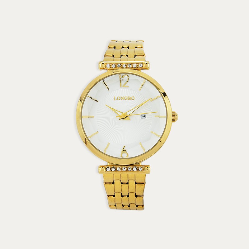 Reloj Mujer Acero Dorado Clásico Longbo