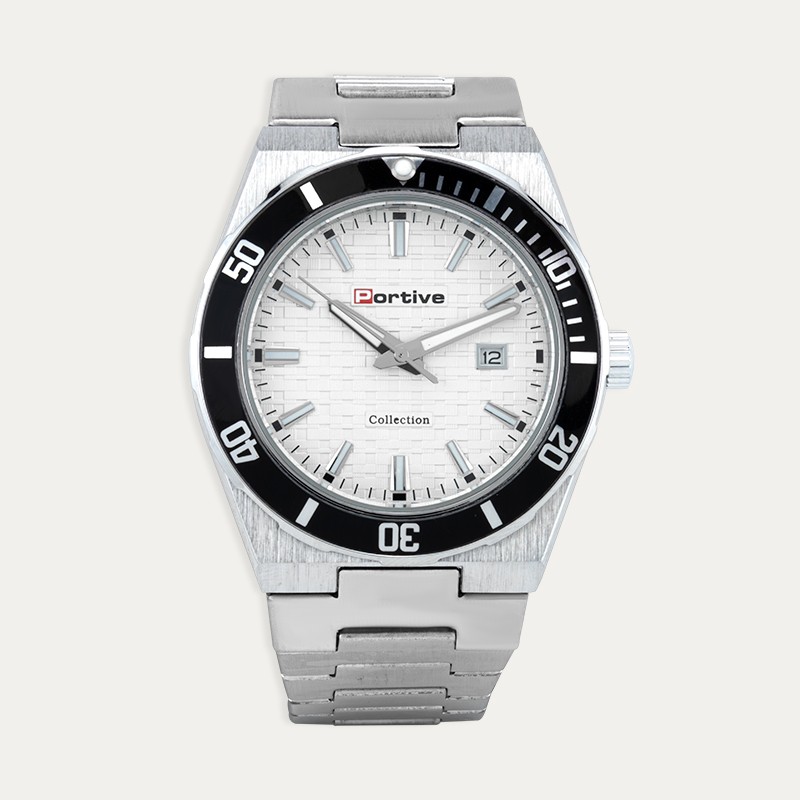 Reloj Acero Caballero Esfera Blanca Portive