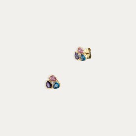 Pendientes Oro 9k Piedras Color Bloom