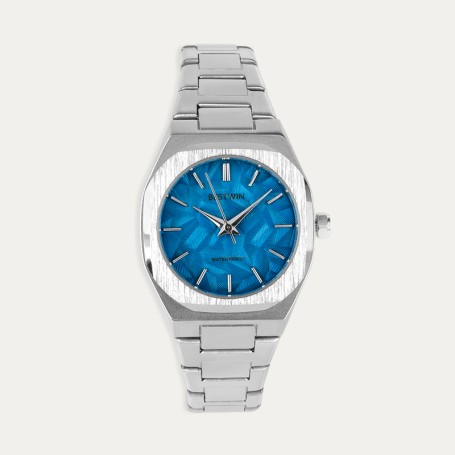 Reloj Acero Esfera Azul
