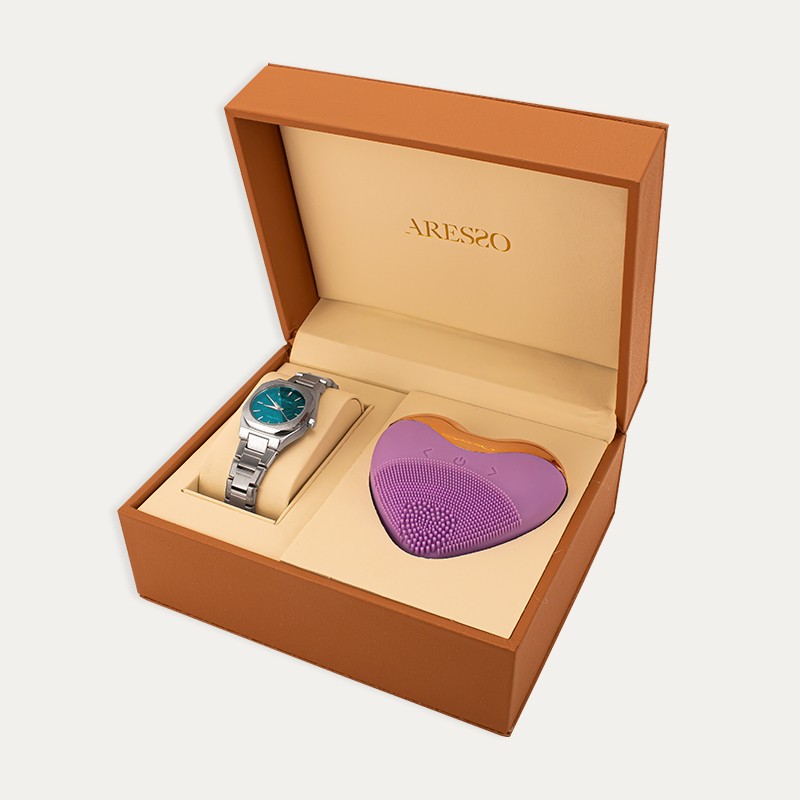 Caja Reloj Azul Masajeador