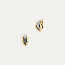 Pendientes Oro 9k Bicolor Brillo Mate Sisak