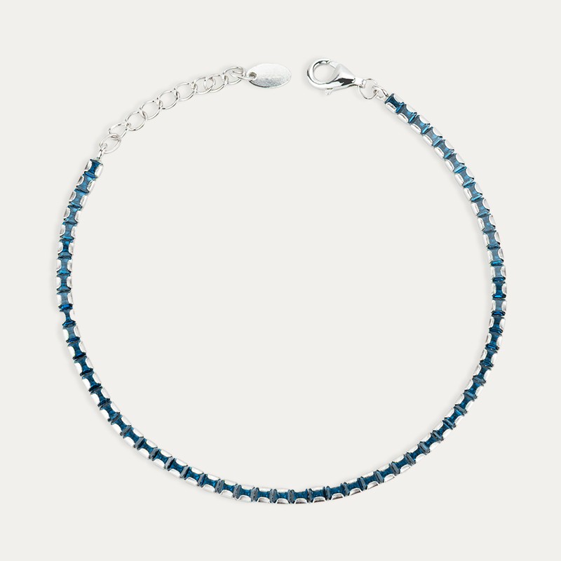 Pulsera Plata Riviere Azul Icy