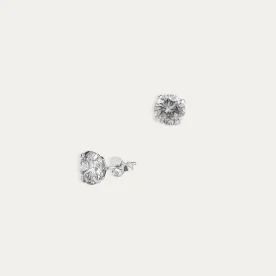 Pendientes Plata Circonita Circular Prism