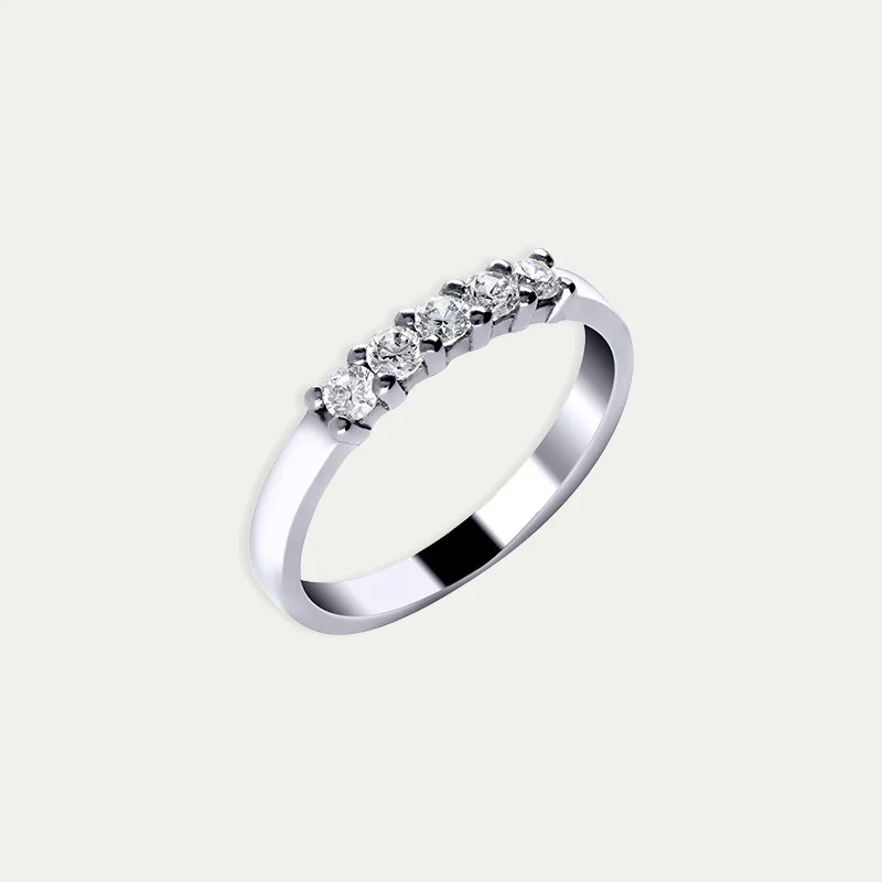 Cinquillo Oro 18k Blanco Diamante Matty