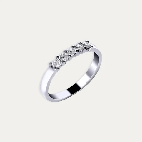 Cinquillo Oro 18k Blanco Diamante Matty