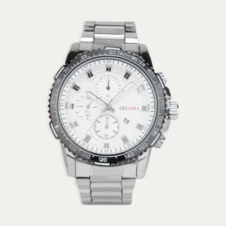 Reloj Acero Hombre Cronógrafo Multifunción Blanco