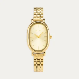 Reloj Acero Mujer Dorado Mini Oval Gold