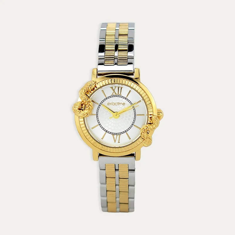 Reloj Acero Mujer Bicolor Serpiente Óptica