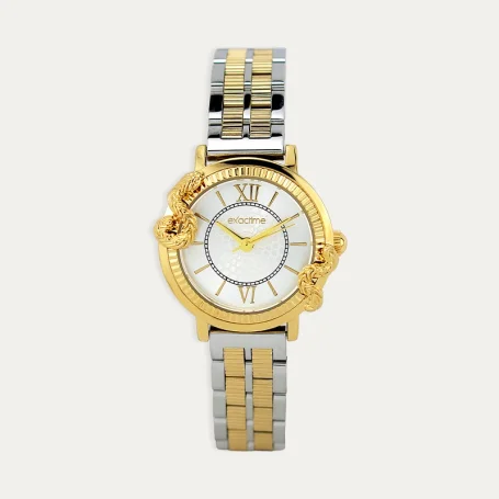 Reloj Acero Mujer Bicolor Serpiente Óptica