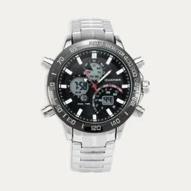 Reloj Acero Hombre Analógico Negro Peer