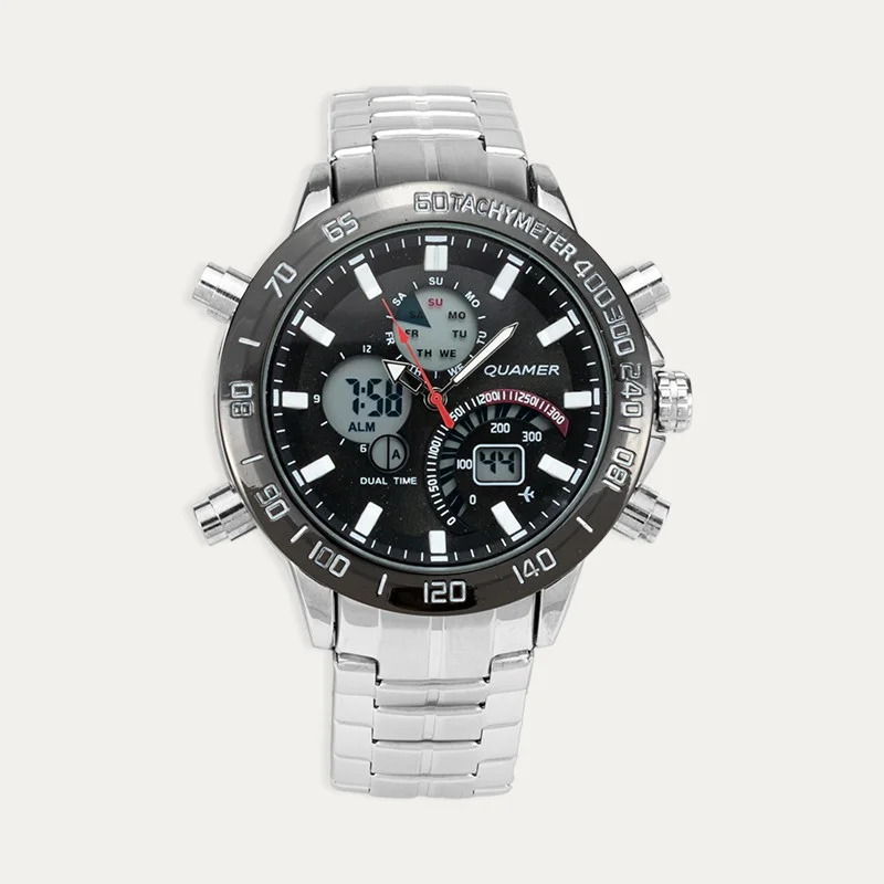 Reloj Acero Hombre Analógico Negro Peer