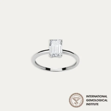 Solitario Oro 9k Blanco Brillante Bear