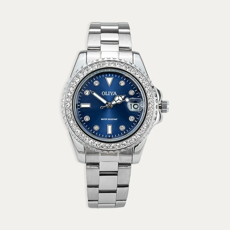 Reloj Acero Mujer Analógico Azul Badawi