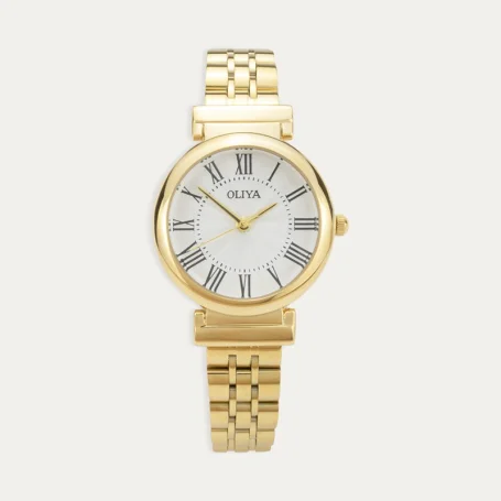 Reloj Acero Mujer Esfera Blanco Roman