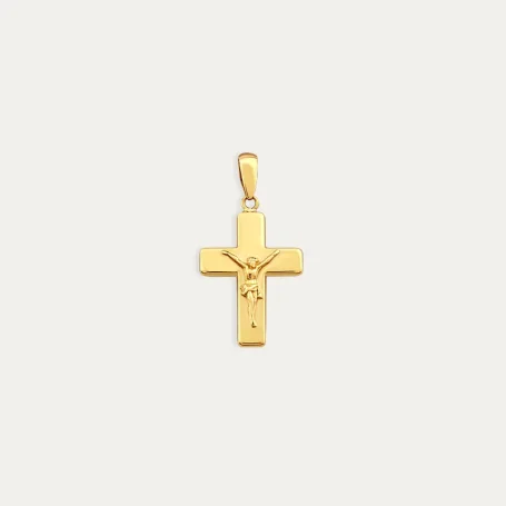 Colgante Mini Cruz Oro 9k Cristo