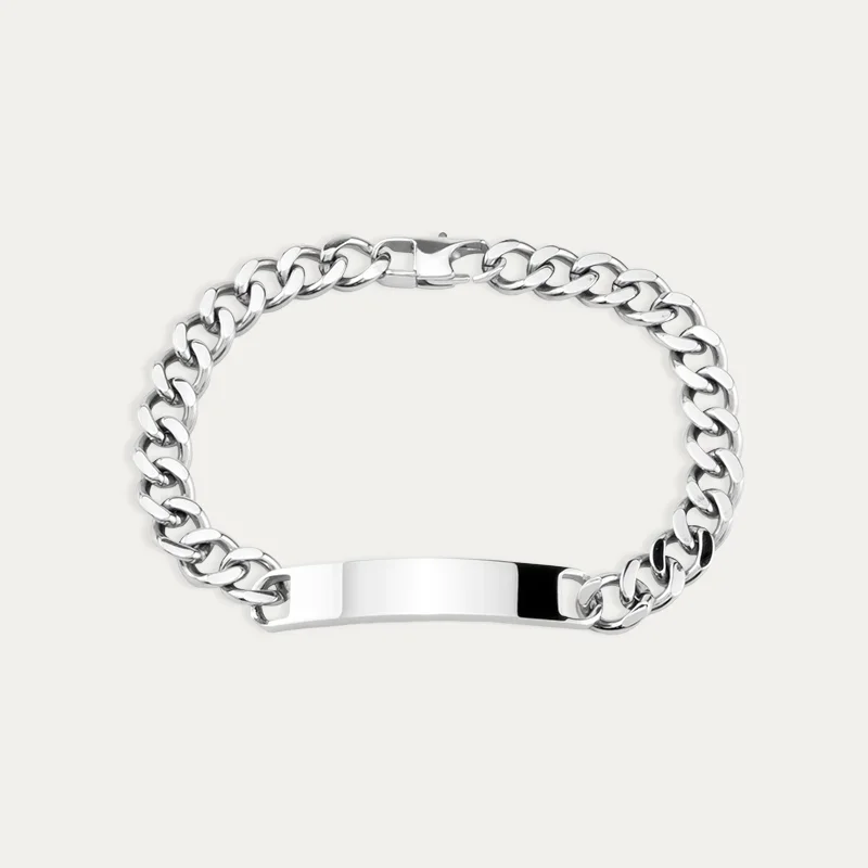 Pulsera Acero Hombre Chapa Barbada Hugo