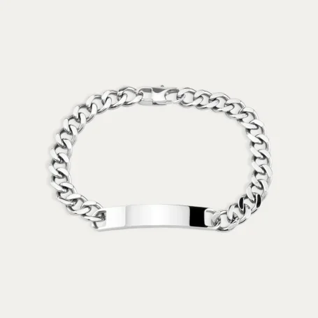 Pulsera Acero Hombre Chapa Barbada Hugo