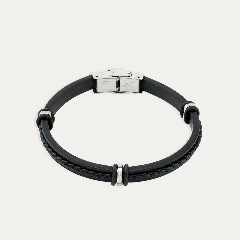 Pulsera Acero Hombre Trenzado Caleb