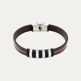 Pulsera Acero Hombre Motivo Marrón