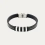 Pulsera de Acero para Hombre con Motivo Negro