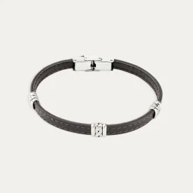 Pulsera Acero Hombre Marrón Joe