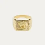 Sello Oro 18k Cuadrado Caballo Yellowstone