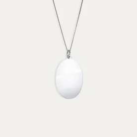Cadena + Colgante Ovalada Personalizada Plata