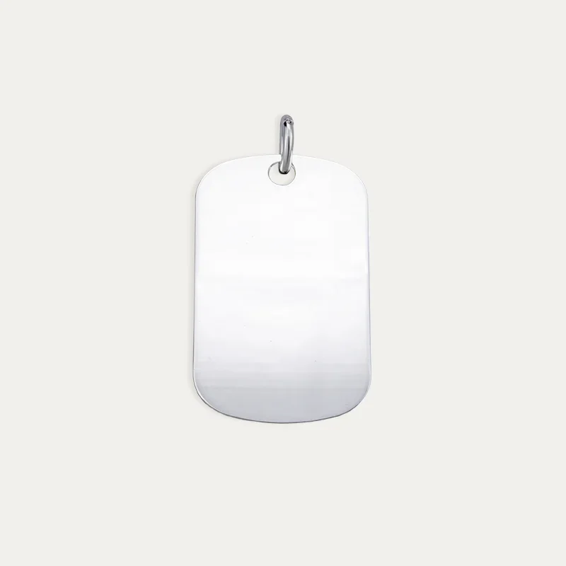 Chapa Militar Personalizada Plata