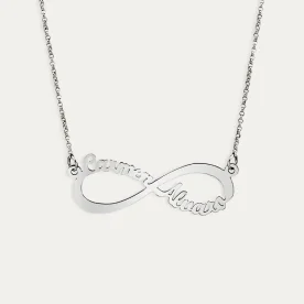 Gargantilla Infinito con Nombres en Plata