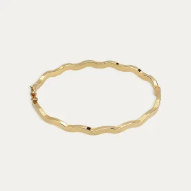 Pulsera Oro 18k Media Caña Ondulada May