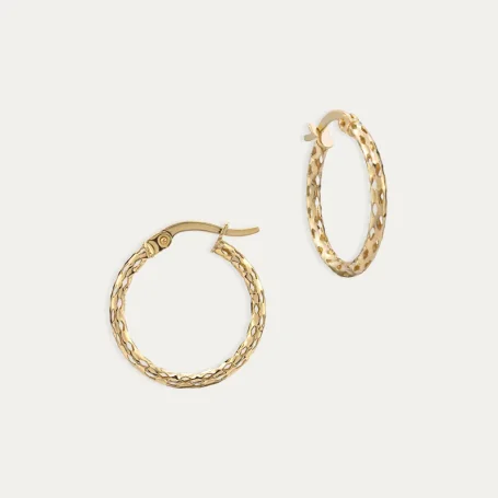 Pendientes Aro Oro 18k Huecos Calados Tubix