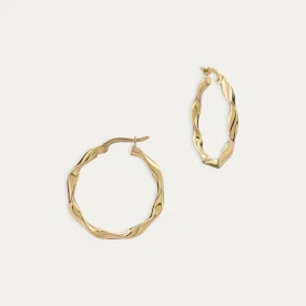 Pendientes Aro Oro 18k Retorcido Twistia