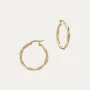 Pendientes Aro Oro 18k Retorcido Twistia