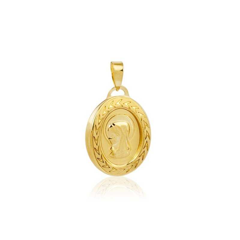 Medalla de la Virgen Niña en Oro 18K