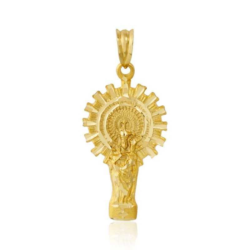 Medalla Silueta Virgen del Pilar 18K