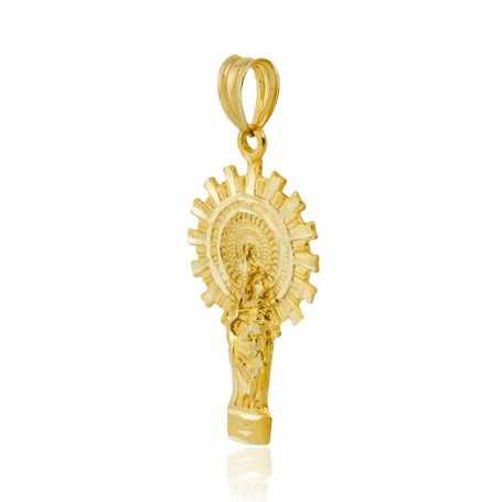 Medalla Silueta Virgen del Pilar 18K