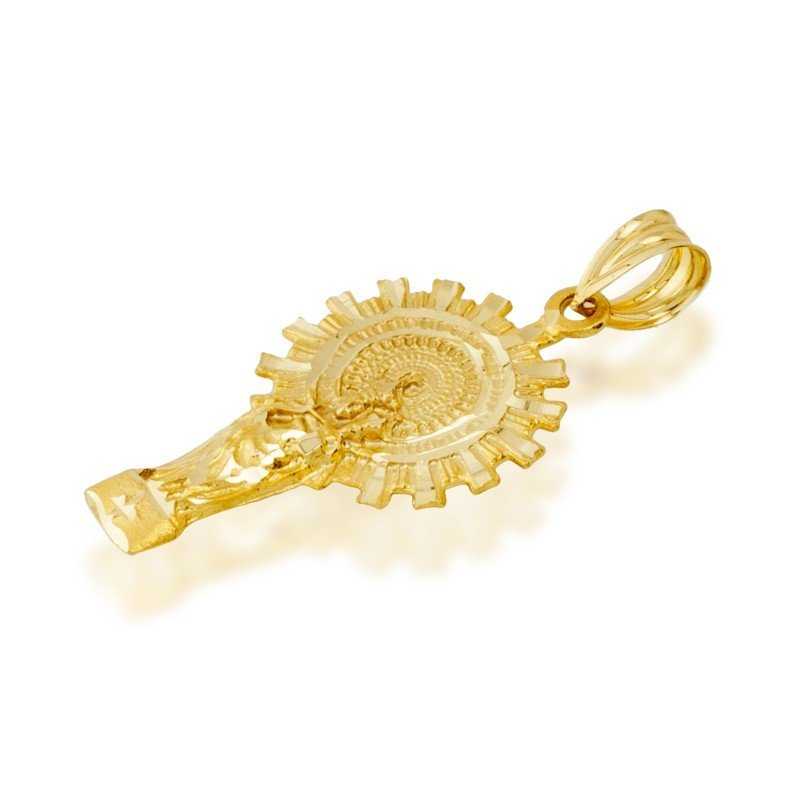 Medalla Silueta Virgen del Pilar 18K