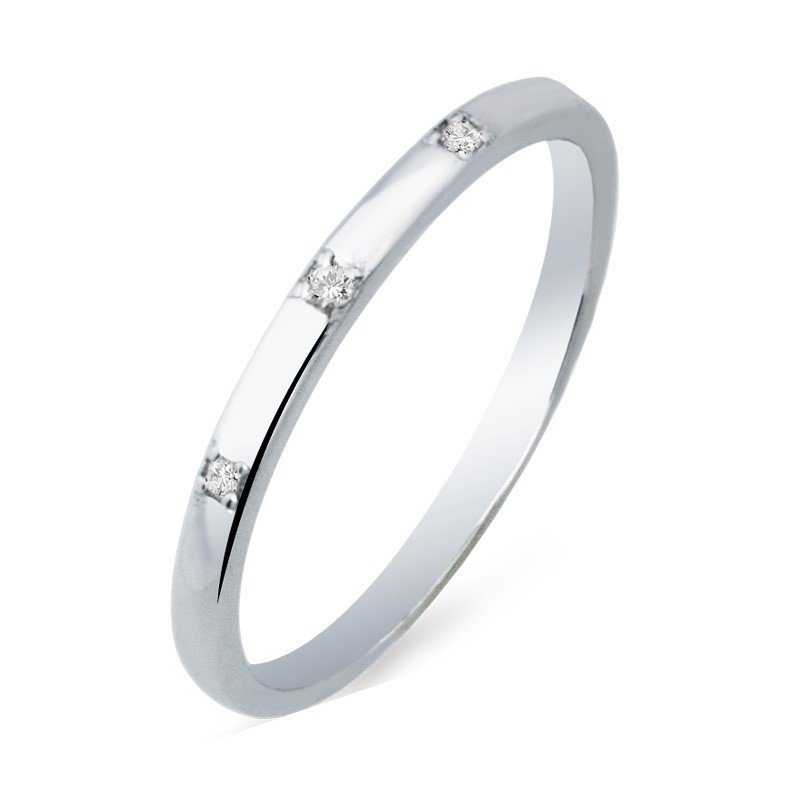 Sortija Cinco Brillantes 0,04KT 18K