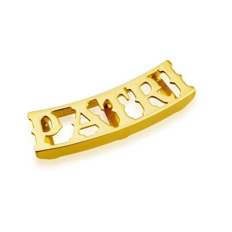 Colgante de nombre en carril en Oro de 18K