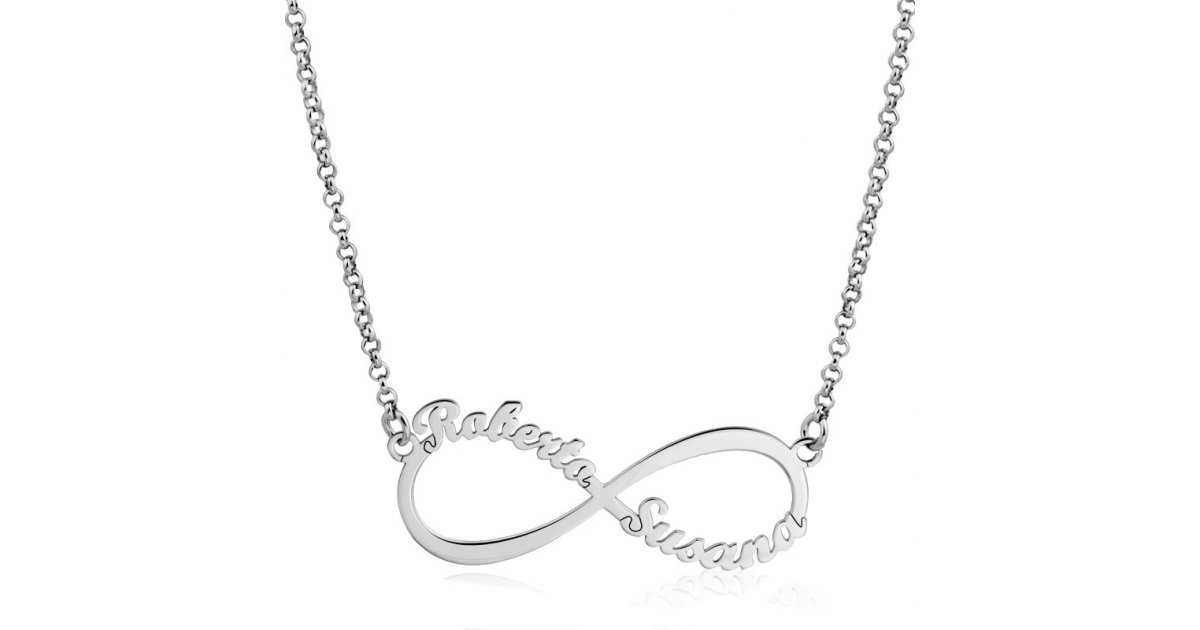 Colgante infinito liso oro 18k