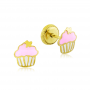 Pendientes Infantil Oro Cupcake