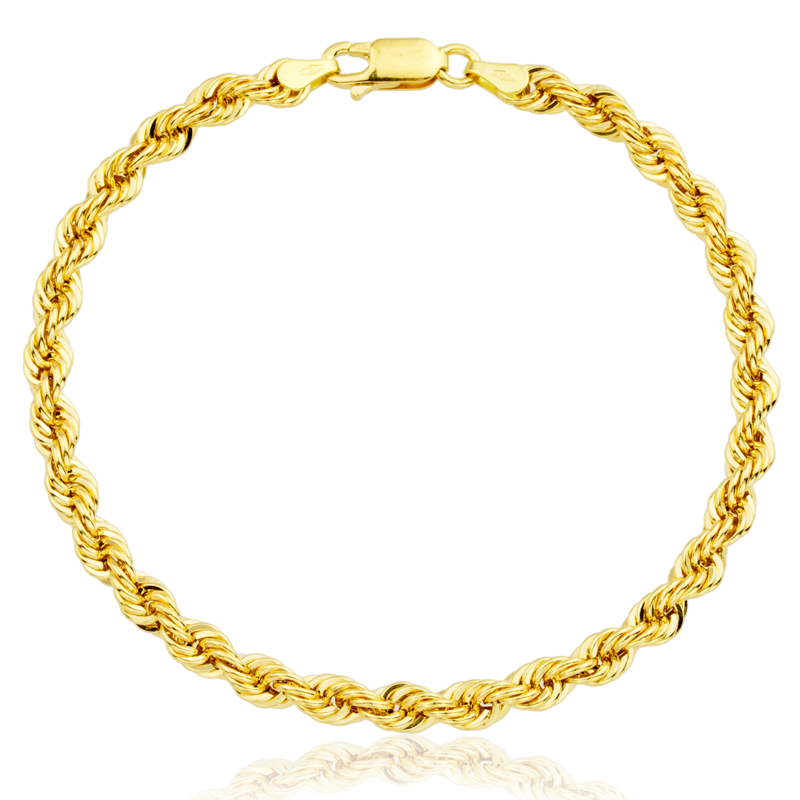 Pulsera de Cordón de Oro 18K 4.5mm