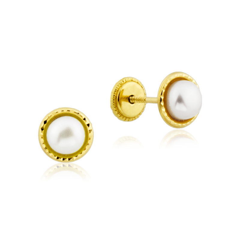 Pendientes Perla Grandes Oro 18K